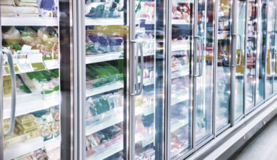 Refrigerator in the supermarket